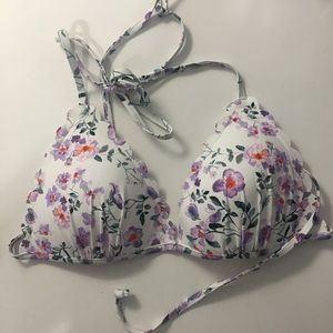 Floral bikini top